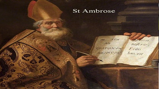  القديس أمبروسيوس والمكتبة الأمبروزيةST .Ambrose ( 339- 397 )