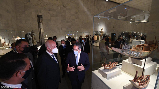 فيديو.. الرئيس التونسي يزور مواقع أثرية وتاريخية في القاهرة