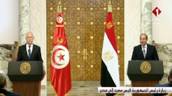  الرئيس عبد الفتاح السيسى- نظيره التونسى قيس سعيد