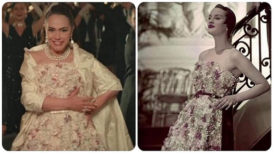 شريهان تتألق بفستان miss dior الأيقوني..صمم عام 1949 ويضم أكثر من 1000 زهرة حريرية

