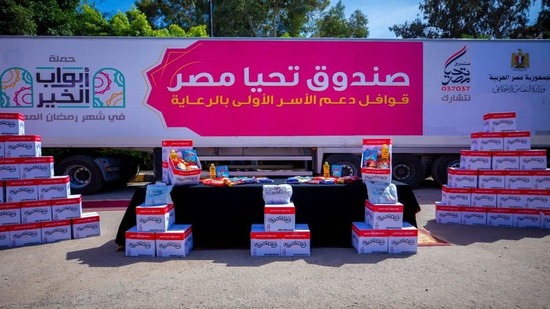 صندوق تحيا مصر يوفر 105 أطنان مواد غذائية ودواجن لـ 8 آلاف أسرة 