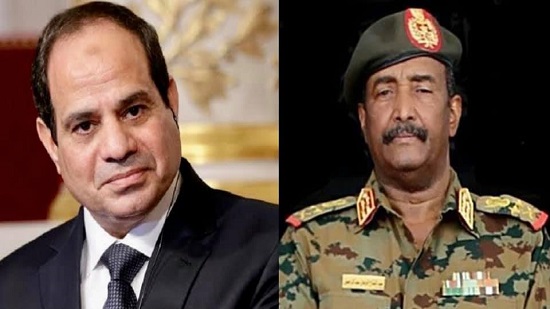  الرئيس السيسي يجري اتصالاً مع الفريق البرهان رئيس المجلس العسكري السوداني
