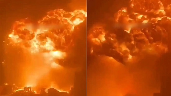 فيديو يوثق حريقا ودمارا كبيرا في مدينة إسدود نتيجة صواريخ غزة