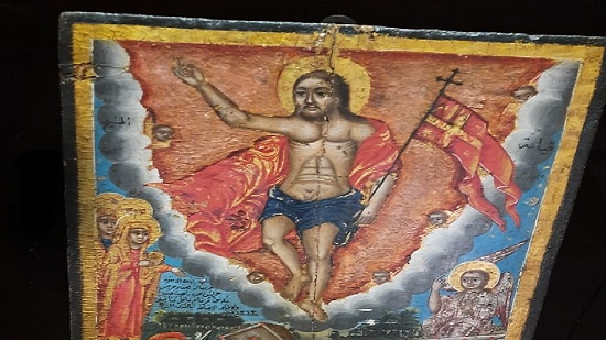  عرض أيقونة أثرية لقيامة السيد المسيح بالمتحف القبطي (صورة) 
