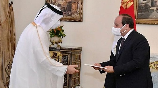 السيسي يتلقي رسالة خطية من أمير قطر