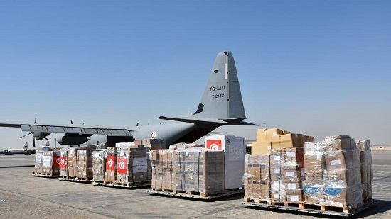  مصر ترسل مساعدات تونسية عاجلة للأشقاء فى فلسطين عبر معبر رفح البري

