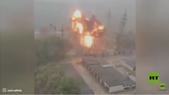 انفجار محطة كهرباء شمال شرق موسكو 