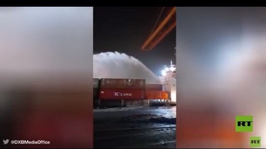 بالفيديو والصور.. تفاصيل انفجار في ميناء جبل علي بدبي والسلطات تفتح تحقيق