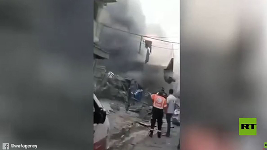 فيديو .. سقوط ضحايا بانفجار ضخم وسط مدينة غزة