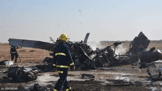 حطام المروحية العراقية في محافظة واسط