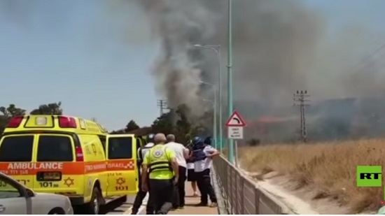  فيديو .. سقوط صواريخ في إسرائيل على الحدود مع لبنان