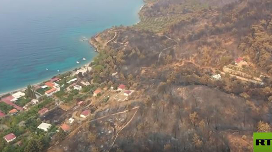 تركيا.. فيديو يظهر حجم الدمار جراء حرائق الغابات