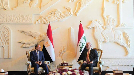 الرئيس العراقي يشدد على أهمية الدور المصري المحوري بالمنطقة لمواجهة تحديات الحرب والإرهاب
