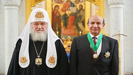  الدكتور أنطون ميلاد يتقلد وسام المجد والشرف من الكنيسة الروسية 