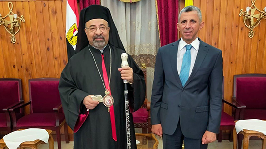 البطريرك ابراهيم اسحق يستقبل السفير المصري الجديد في الكرسي الرسولي 