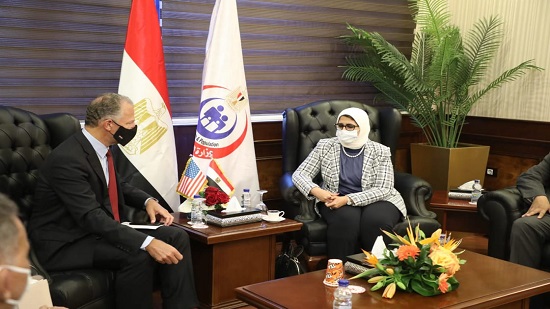 الدكتورة هالة زايد وزيرة الصحة والسكان- السفير الأمريكي لدى مصر
