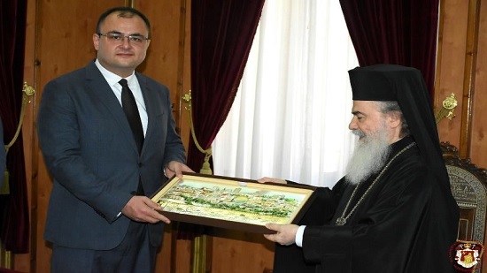 وزير العدل الجورجي يزور البطريركية الأورشليمية بالقدس
