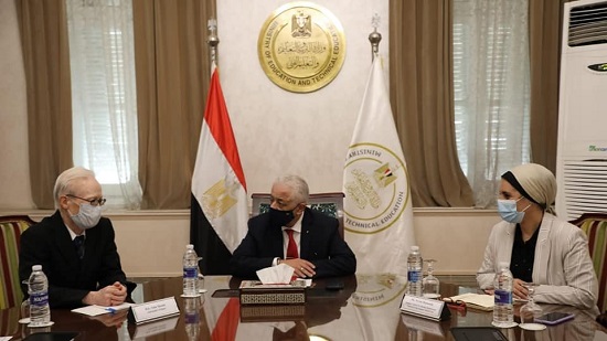 طارق شوقى، وزير التربية والتعليم والتعليم الفنى، نوكي ماساكي، سفير اليابان