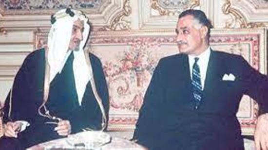 الرئيس جمال عبد الناصر وملك السعودية 