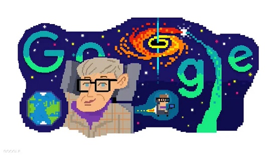 فيديو مبهر.. غوغل يحتفل بعالم الفيزياء الراحل ستيفن هوكينغ