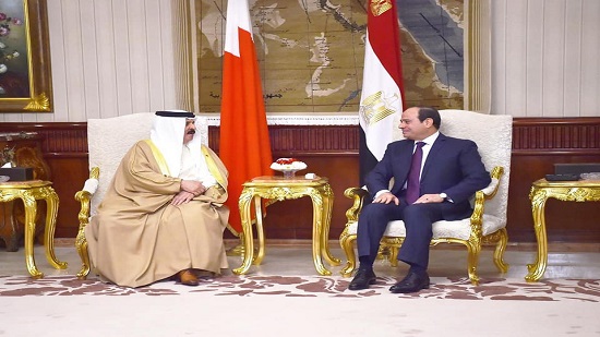  الرئيس السيسي لملك البحرين: أمن الخليج جزءاً لا يتجزأ من الأمن القومي المصري