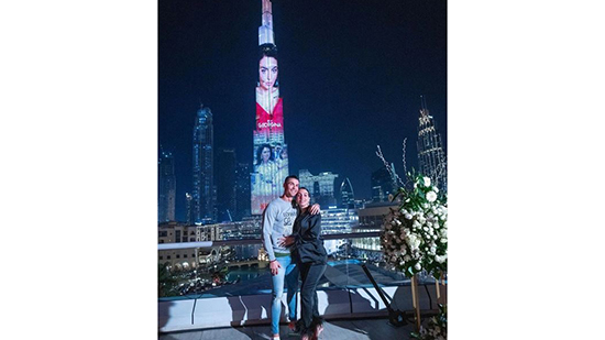 برج خليفة يتزين بصور جورجينا في عيد ميلادها الـ28.. ورسالة من كريستيانو لها.. فيديو وصور