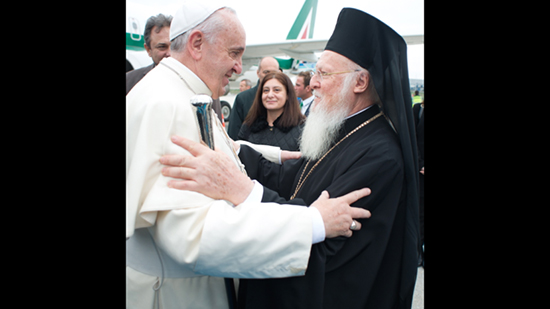 البطريرك برتلماوس والبابا فرنسيس 
