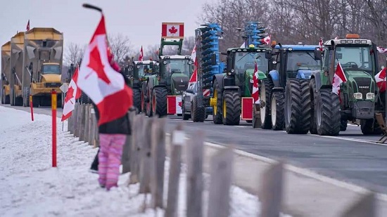  إعلان حالة الطوارئ في أونتاريو بكندا بسبب استمرار لاحتجاجات