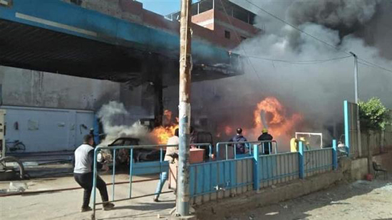 صحة الدقهلية: 8 مصابين في حادث حريق محطة بنزين بأجا