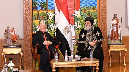 البابا تواضروس يستقبل بطريرك الكنيسة الكلدانية في المقر البابوي بالقاهرة