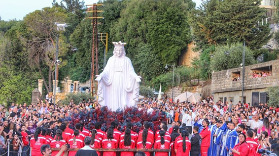 احتفالية نهاية الشهر المريمي في مزار سيدة لبنان 