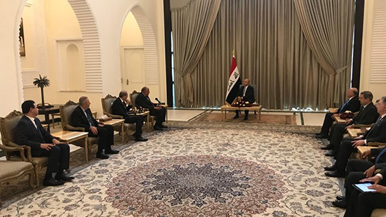 رئيس جمهورية العراق يستقبل وزيري خارجية مصر والأردن