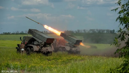 راجمات صواريخ أوكرانية في لقطة أرشيفية