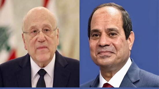 الرئيس السيسي يتصل برئيس الوزراء اللبناني