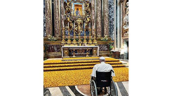 البابا فرنسيس يزور بازيليك القديسة مريم الكبرى