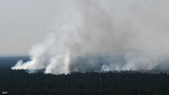 حريق غابة في برلين بعد انفجار مستودع للذخيرة
