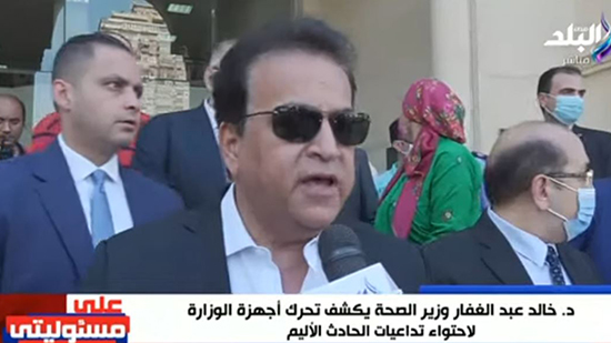 بالفيديو.. وزير الصحة: معظم إصابات حريق كنيسة أبوسيفين تعاني من اختناقات