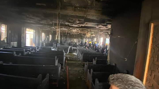 النيابة العامة تواصل تحقيقاته في حريق كنيسة الأنبا بيشوي بالمنيا