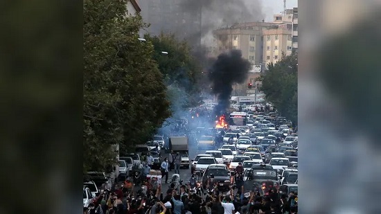 جانب من الاحتجاجات الإيرانية