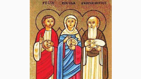 القديس فيلكس وريجولا أخته والقديس أكسيوبرانتيوس 