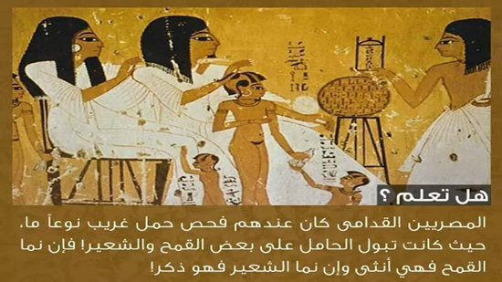 السونار في مصر القديمه لتحديد نوع الجنين من عجائب القدماء المصريين
