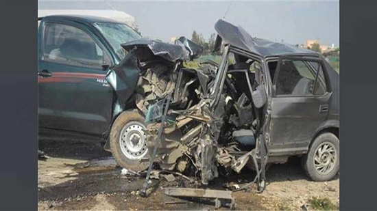 4  وفيات .. حادث تصادم مروع بين 5 سيارات بالغربية 