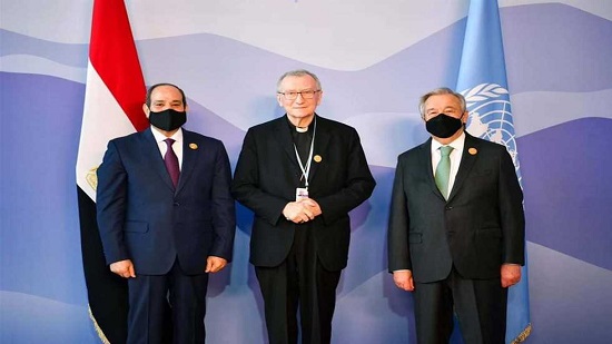  أمين سر الفاتيكان يلتقى السيسى والأمين العام للأمم المتحدة