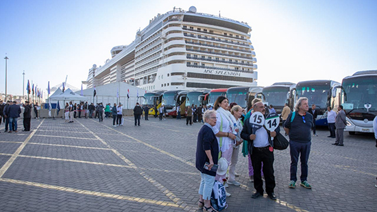  وصول السفينة السياحية Splendida ميناء السخنة على متنها ٢٢٠٠ سائح 