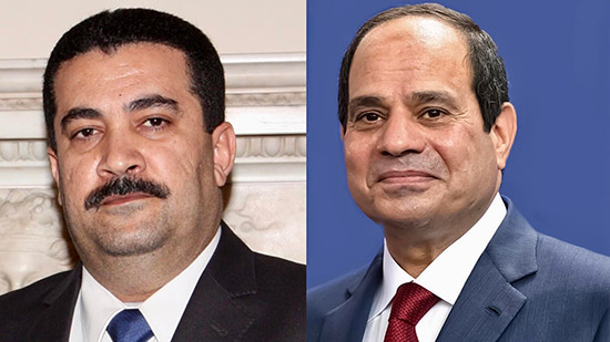 الرئيس عبد الفتاح السيسي ورئيس الوزراء العراقي 