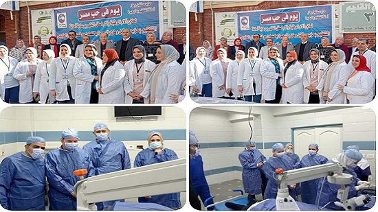 فريق طبي بمستشفى دمنهور ينجح في إجراء ٤٠ عملية مياة بيضاء