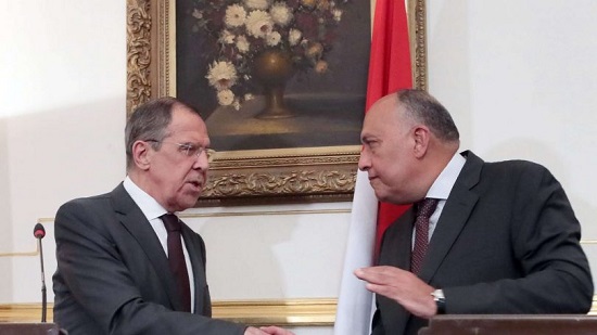 شكرى يثنى على العلاقات المصرية الروسية..ولافروف