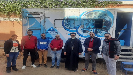  كنيسة ماري مينا بالدرملي تستضيف قافلة طبيه لعلاج المسلمين والأقباط بالمجان 