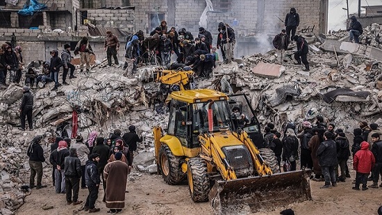 آثار الهزة الأرضية في سوريا