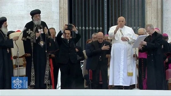  البابا فرنسيس: عندما نتكلم عن شهداء الكنيسة القبطية نتذكر الشهداء الاقباط بليبيا 